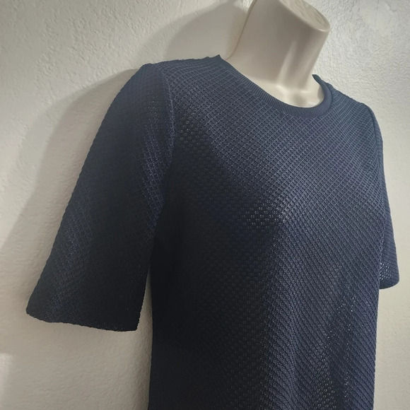 ANN TAYLOR Knit Short Sleeve Top Navy Blue Size XS - Picture 9 of 9